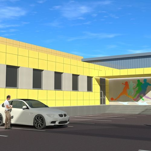 DCA Ateliér - Telocvičňa - Rekonštrukcia a zmena využitia objektu - Michalovce (2016) - 2